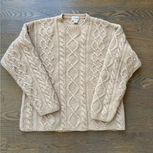J Crew Handknit 100% Wool Sweater XL